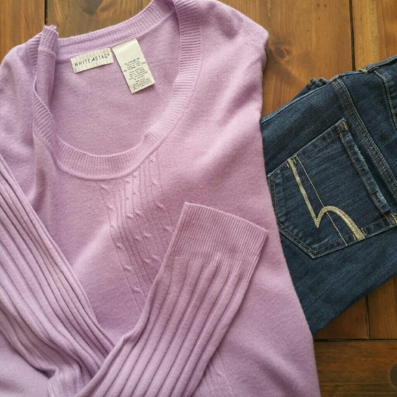 White Stag Sweaters - White Stag Lavender Scoop Neck Sweater sz XL